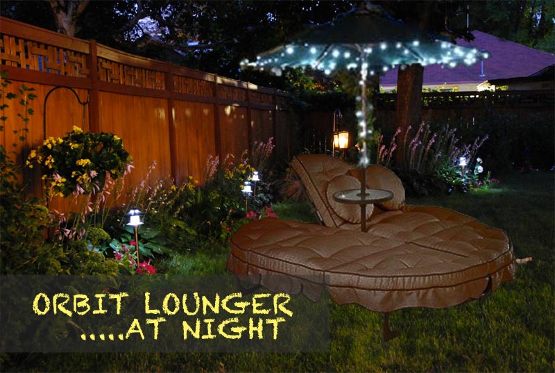 Orbit Lounger Lights at Night